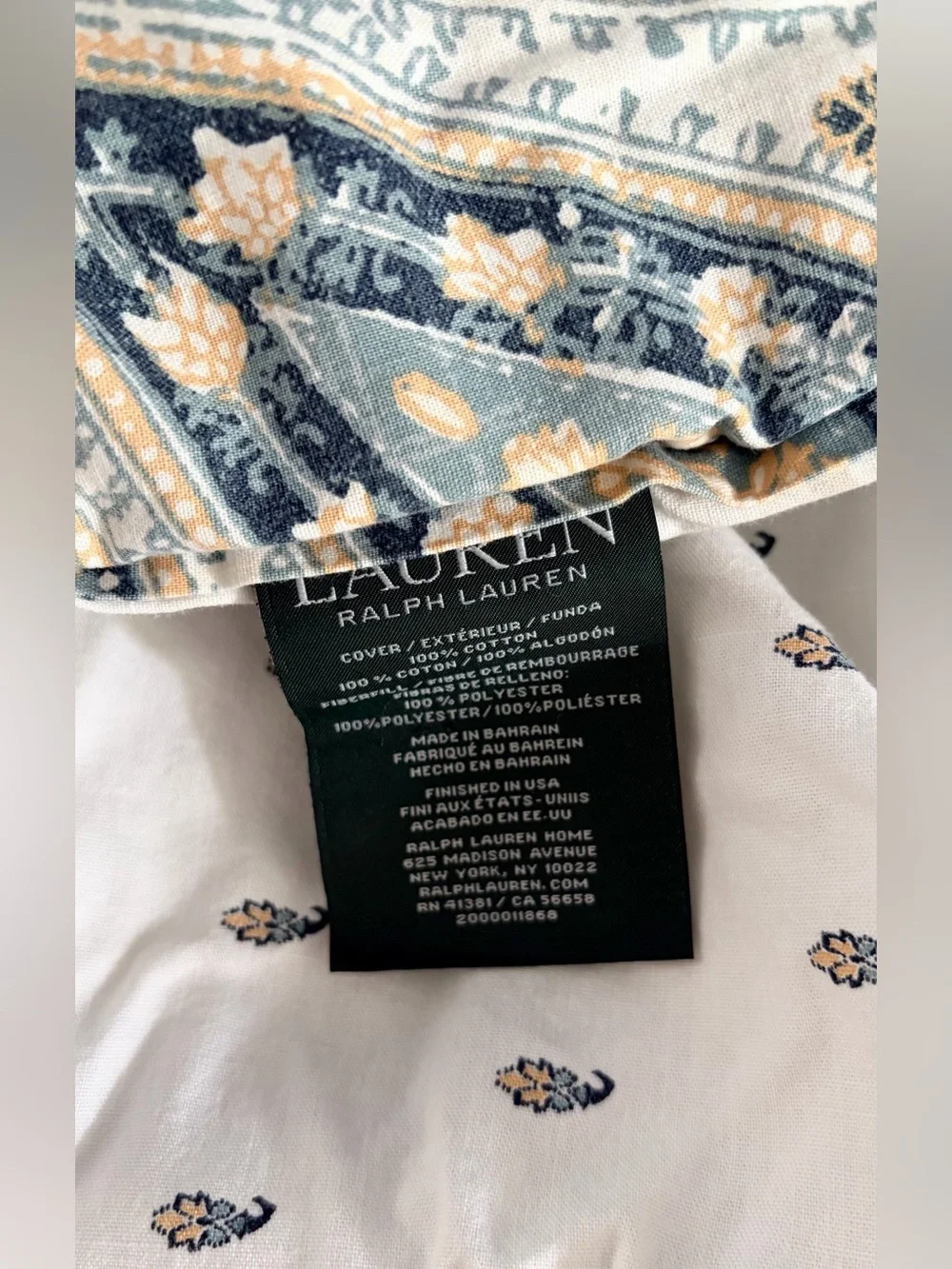 Ralph Lauren Home Blue Medallion Queen Comforter and Pillow Shams Set